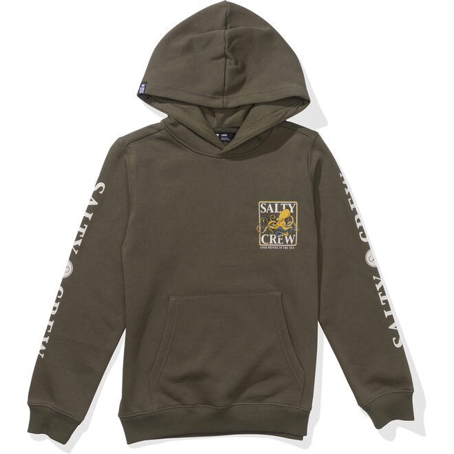 Salty Crew Kinder Ink Slinger Fleece Hoodie Dusty Olive