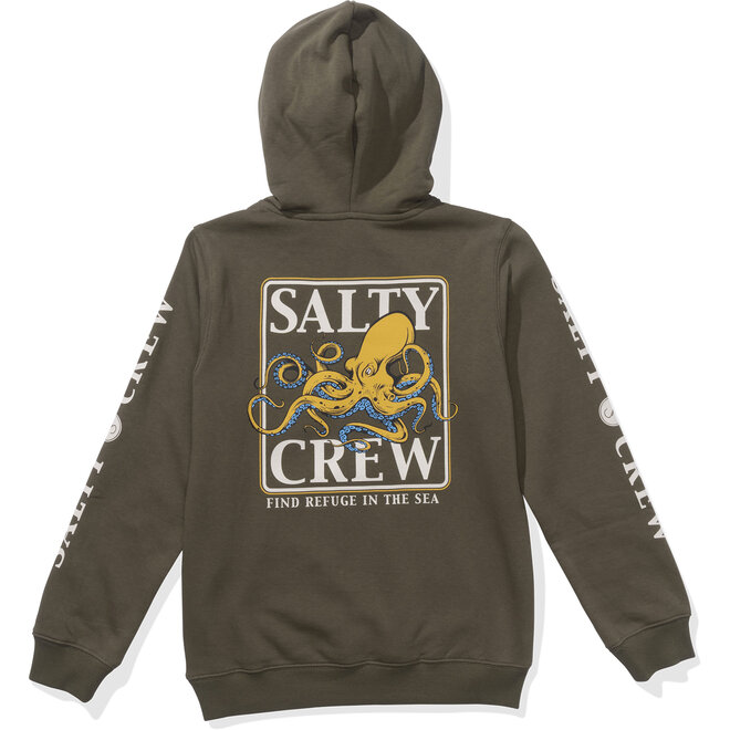 Salty Crew Kinder Ink Slinger Fleece Hoodie Dusty Olive