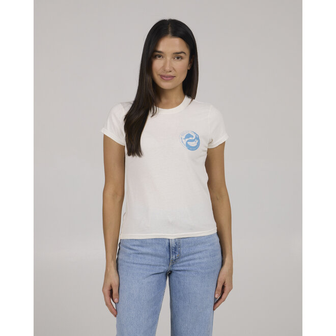 Salty Crew Womens Fishin Yang Modern Tee Off White