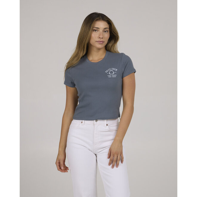 Salty Crew Dames Night Bite BabyTee Fin Blue