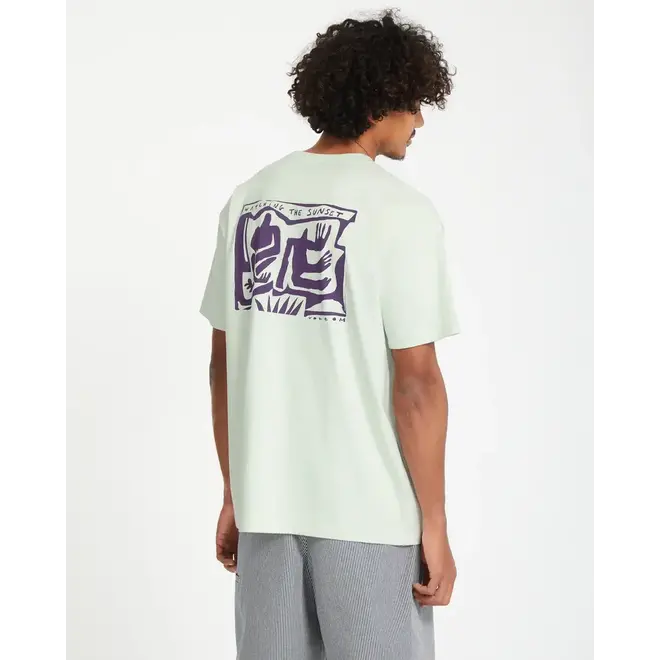 Volcom Mens Flowatch Tee Cloud Blue