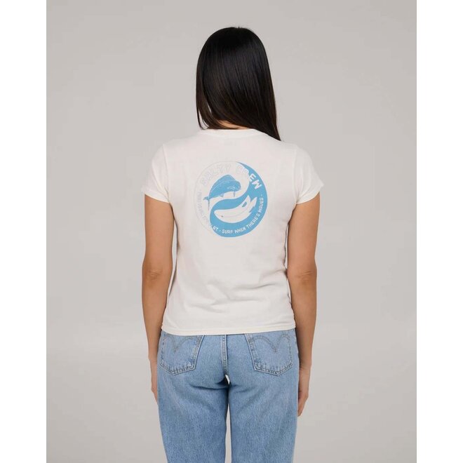 Salty Crew Womens Fishin Yang Modern Tee Off White