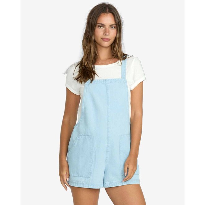Billabong Dames Beach Crush Denim Overall Salt Blue