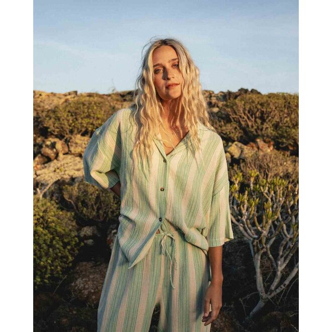 Billabong Dames Beach Side Woven Shirt Island Green