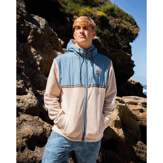 Billabong Heren Boundary Lite Zip Hoodie Bleached Sand