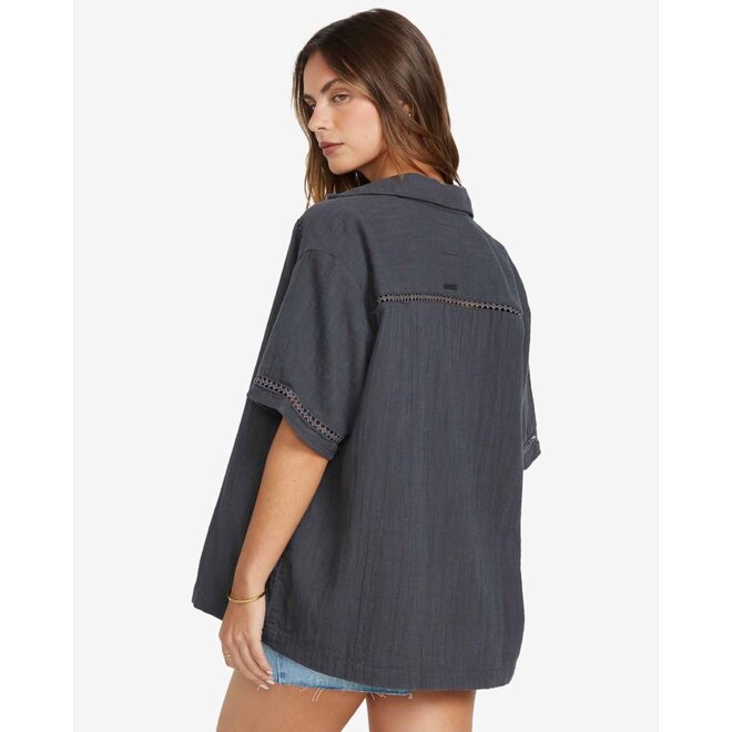 Billabong Women's Summers End Woven Shirt Black Sands