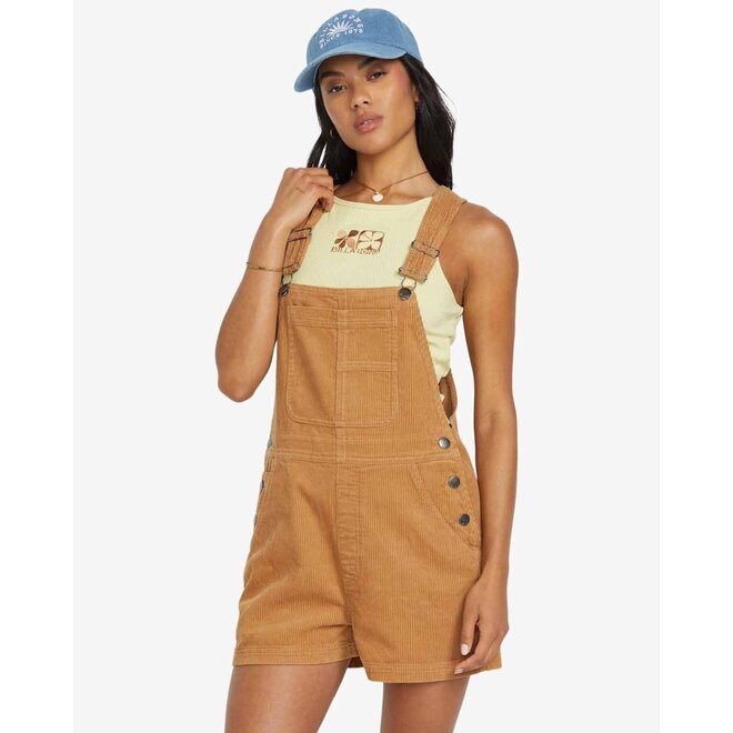 Billabong Dames Sand Canyon Corduroy Overall Biscuit