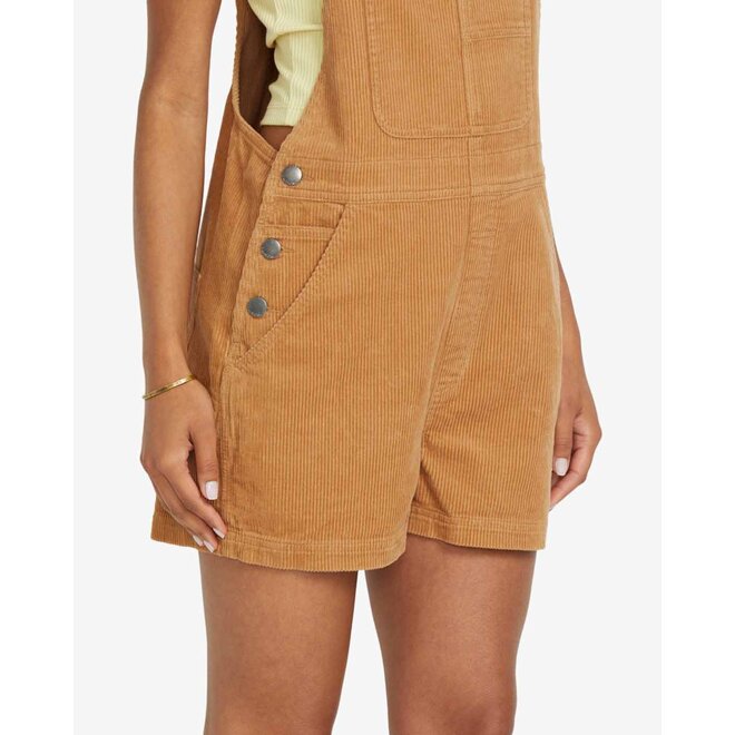 Billabong Dames Sand Canyon Corduroy Overall Biscuit