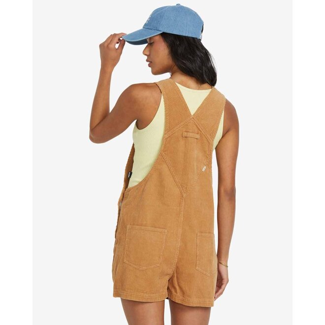 Billabong Dames Sand Canyon Corduroy Overall Biscuit