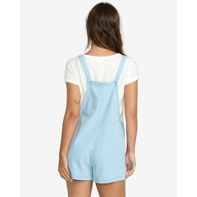 Billabong Dames Beach Crush Denim Overall Salt Blue