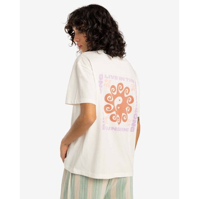Billabong Women's Sunshine Living Tee Salt Crystal