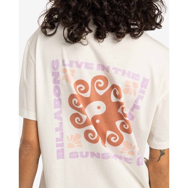 Billabong Women's Sunshine Living Tee Salt Crystal