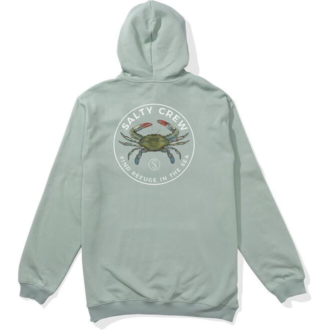 Salty Crew Men's Blue Crabber Hood Fleece Mackerel