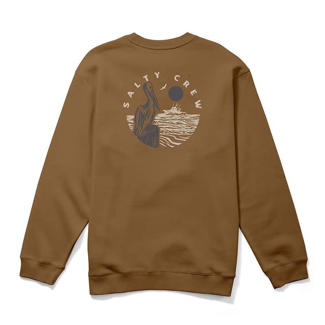 Salty Crew Heren Stake Out Crew Fleece Caramel