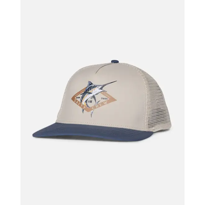 Salty Crew Diamond Marlin Trucker Cap Oyster/Slate