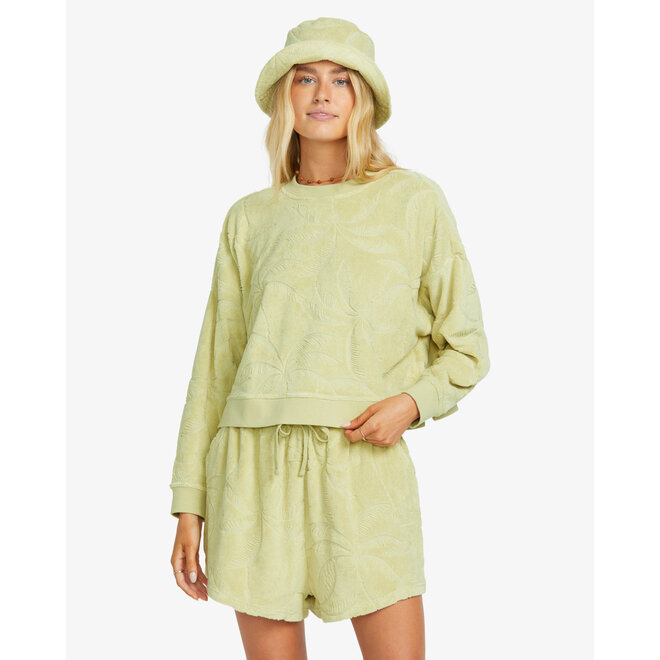 Billabong Dames Sun Tempo Crew Fleece Wasabi