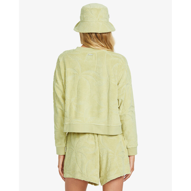 Billabong Dames Sun Tempo Crew Fleece Wasabi