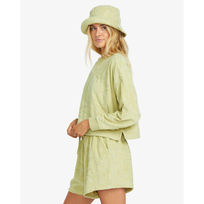 Billabong Dames Sun Tempo Crew Fleece Wasabi