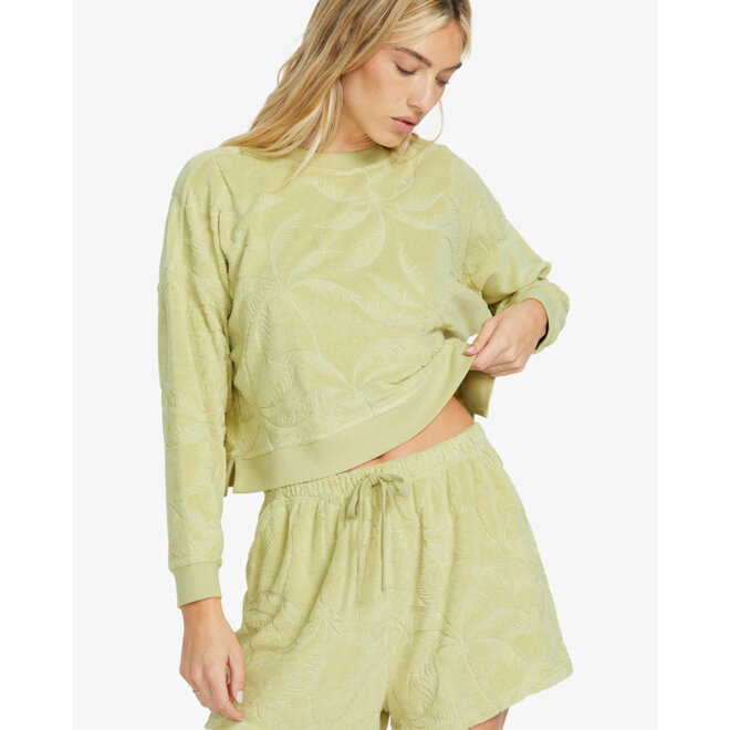 Billabong Dames Sun Tempo Crew Fleece Wasabi