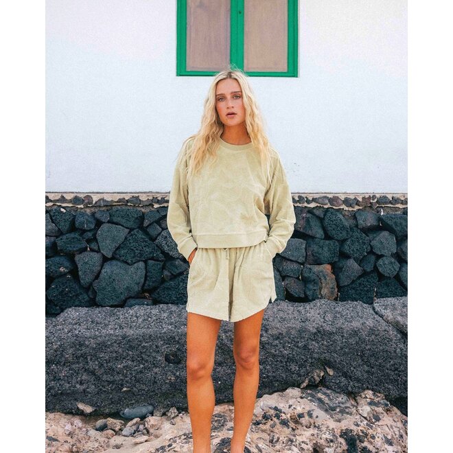 Billabong Women's Sun Tempo Crew Fleece Wasabi