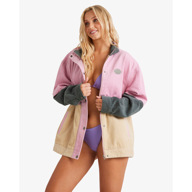 Billabong Women's Since 73 Set The Wave Corduroy Jacket Multi