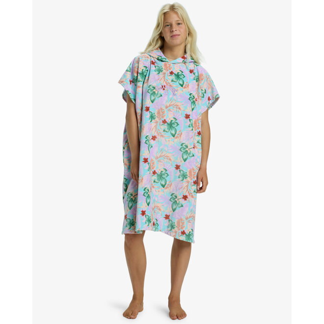 Billabong Dames Hooded Surf Poncho Coastal Blue