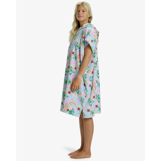 Billabong Dames Hooded Surf Poncho Coastal Blue