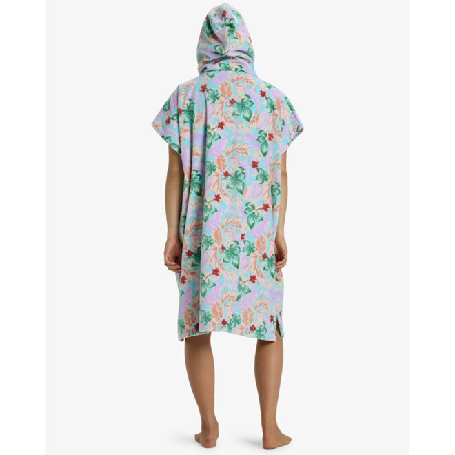 Billabong Dames Hooded Surf Poncho Coastal Blue