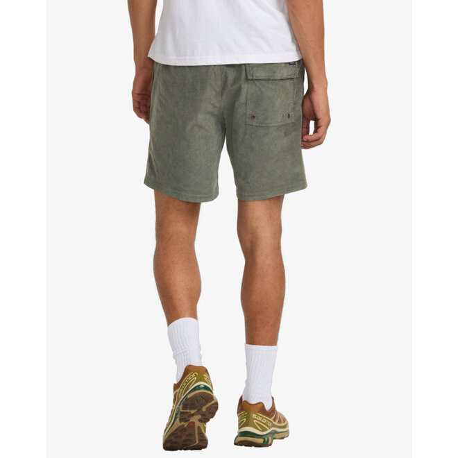 RVCA Men's Escape Elastic Corduroy Short Sage Leaf