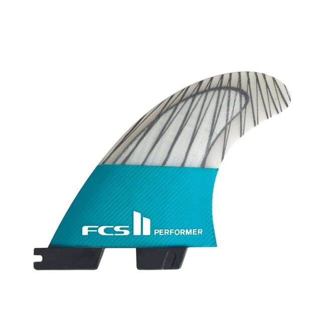 FCS II Performer PC Carbon Thruster Fins Teal Large
