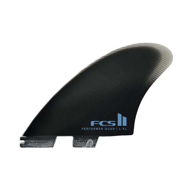 FCS II Performer Quad Split Keel Performance Glass Fins Large to Extra Large Black