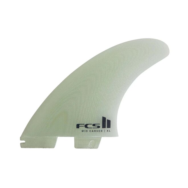 FCS II Mid Carver Performance Glass Extra Large Thruster Fins Clear