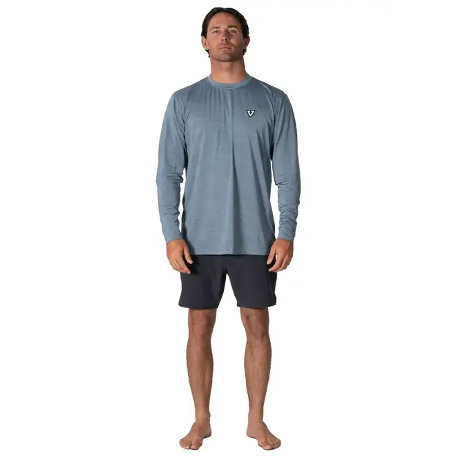 Vissla Men's Twisted Eco Long Sleeve Lycra Slate Heather