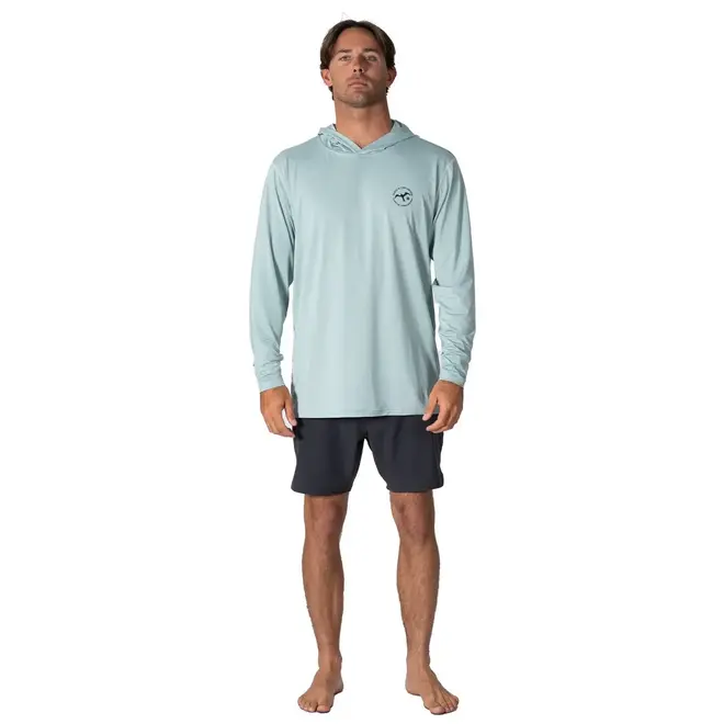 Vissla Men's Twisted Eco Hooded LS Lycra Sea Green