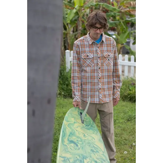 Vissla Eco-Zy LS Polar Flannel Burnt Orange
