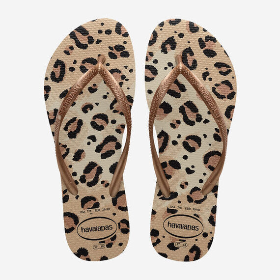 Havaianas Dames Slim Animals Beige Slippers