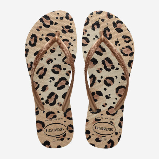 Havaianas Dames Slim Animals Beige Slippers