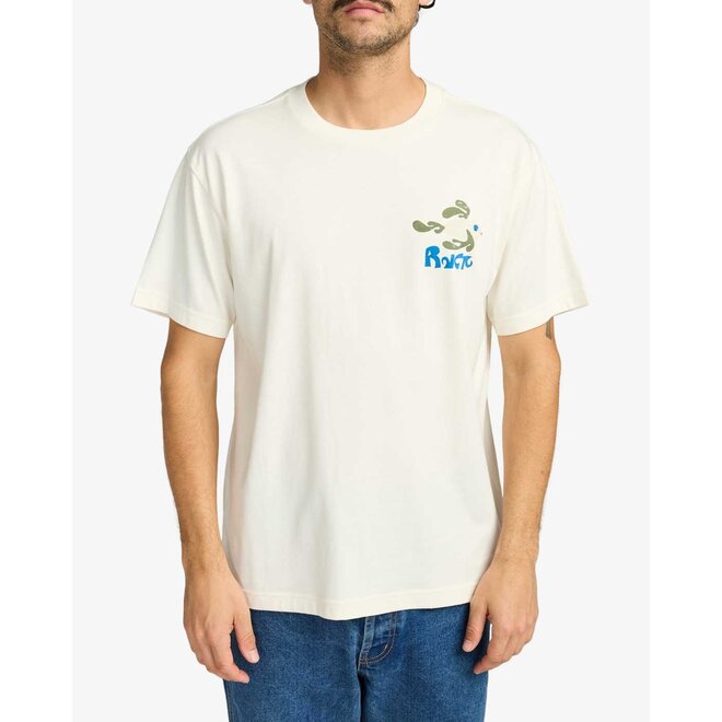 RVCA Men's LA Fishschool Tee Antique White