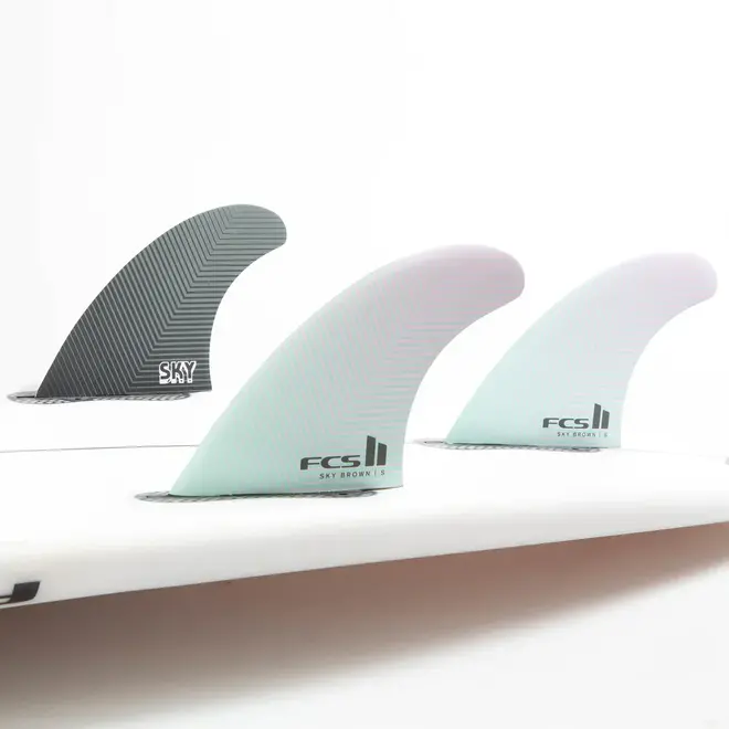 FCS II Sky Brown Performance Core Thruster Fins Small