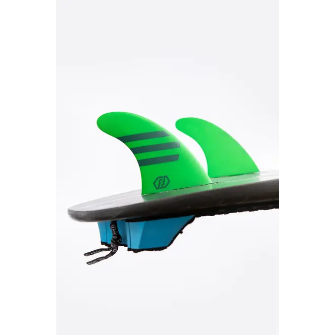 Feather Fins Click Tab Ultralight Epoxy HC Thruster Fins Green