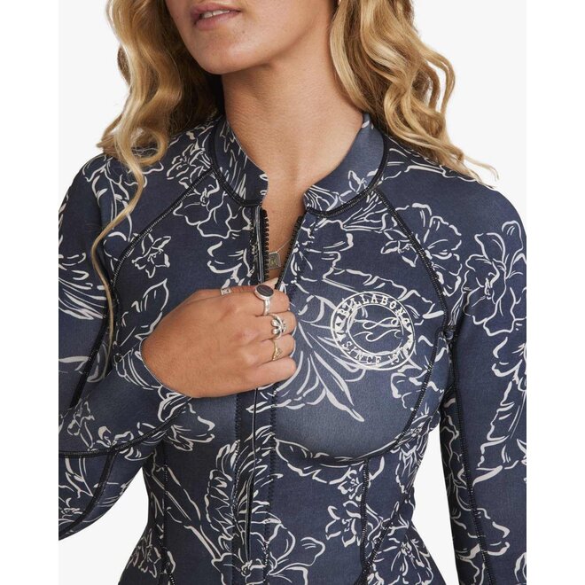 Billabong Salty Dayz Natural 2/2 Women's LS Springsuit Black Pebble