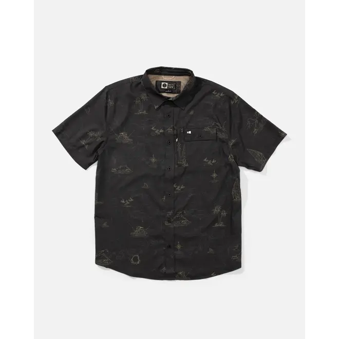 Salty Crew Heren Helmsman Uv Button Up Shirt Phantom