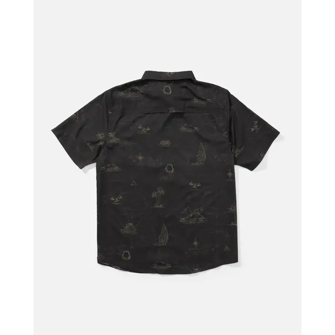 Salty Crew Heren Helmsman Uv Button Up Shirt Phantom