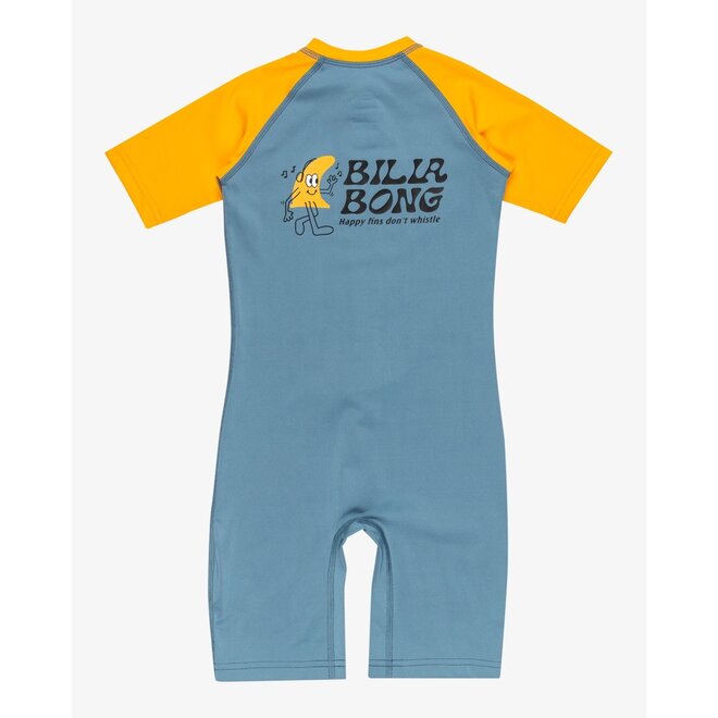 Billabong Kids Toddler Waves SS Swimsuit Glacier Blue
