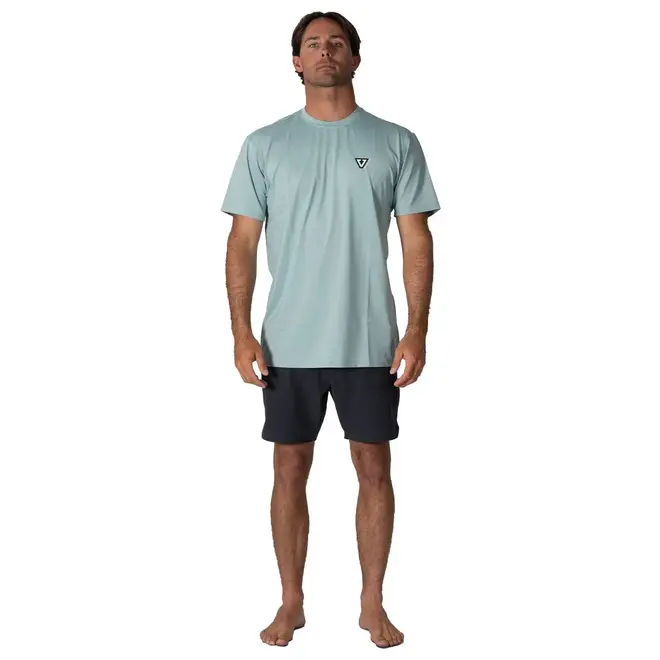 Vissla Heren Twisted Eco Short Sleeve Lycra Sea Green Heather