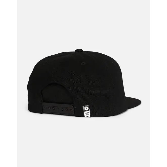 Salty Crew Coastal 5-Panel Snapback Cap Black