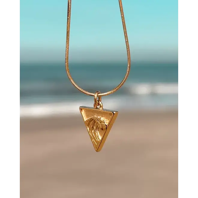 Laguna Treasures Ocean Necklace Wave Rider Gold
