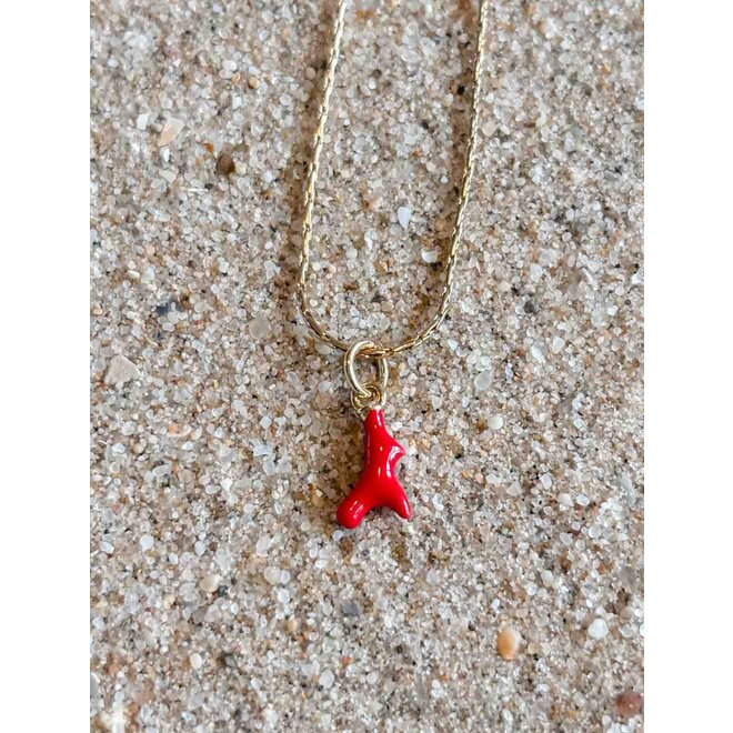 Laguna Treasures Ocean Necklace Coral Flame XS Gold