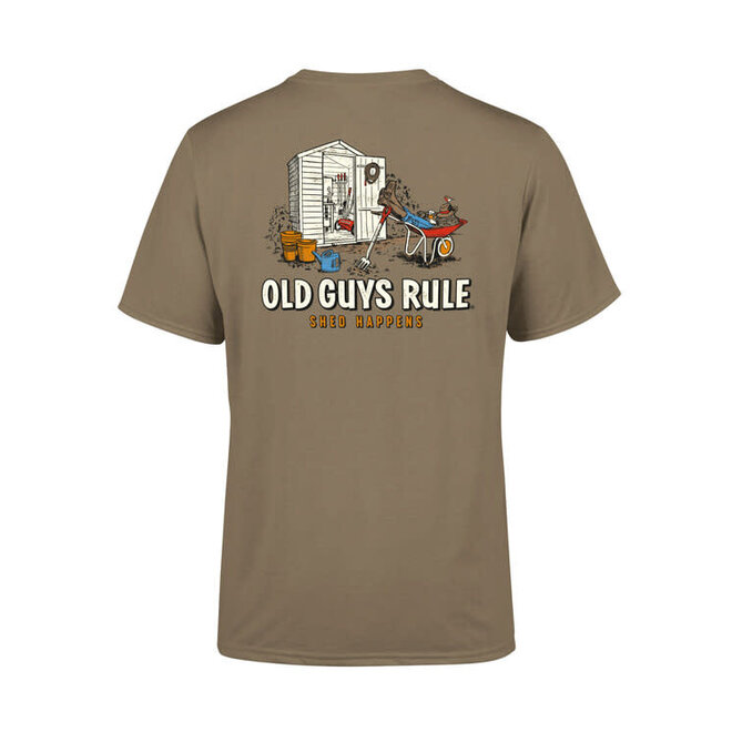 Old Guys Rule Shed Happens Tee Prairie Dust