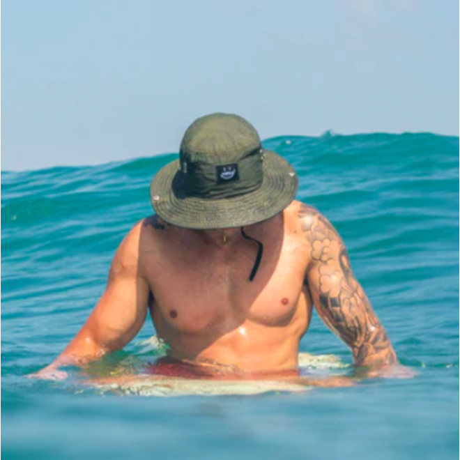 Smile Surfwear Reef Ranger 1.0 Surf Hat / Helmet Ocean Olive